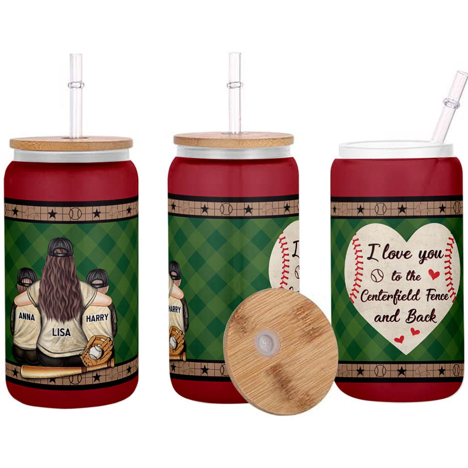 My Heart Is On That Field - Personalized Baseball Can Glass