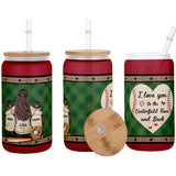 My Heart Is On That Field - Personalized Baseball Can Glass