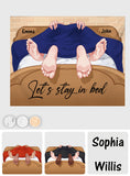 Let's Stay In Bed - Personalized Couple Wall Tapestry