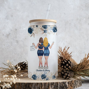Talking To Your Sister - Personalized Bestie Can Glass