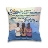 I Hugged This Soft Pillow - Personalized Sibling Throw Pillow