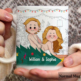 Together On The Naughty List - Personalized Couple Mug