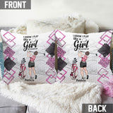 Golf Instruction - Golf gift for her, girlfriend, wife, daughter - Personalized Throw Pillow