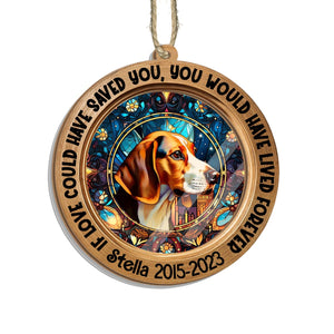 You Were My Favorite Hello And My Hardest Goodbye - Personalized Dog Suncatcher