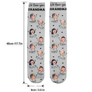 Love You Dad - Gift for dad, grandpa, mom, uncle, aunt, grandma - Personalized Socks