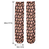 Customizable Printed Face Socks - Personalized Couple Socks