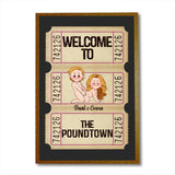 Welcome To The Poundtown Inappropriate Adult - Personalized Couple Canvas And Poster