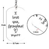 I Love You Grandma - Personalized Grandma Stainless Steel Keychain