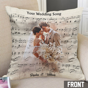Beautiful In White - Personalized Husband And Wife Throw Pillow