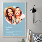 Bestie Portrait Definition - Personalized Bestie Canvas And Poster