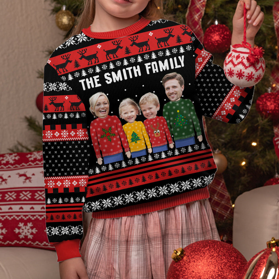 Our Family - Personalized Family Ugly Sweater