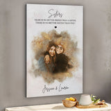 No Better Friend - Personalized Sibling Canvas And Poster