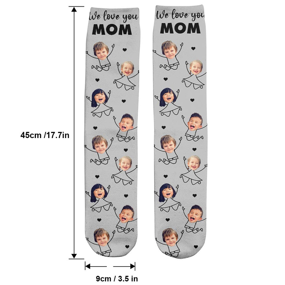 Love You Dad - Gift for dad, grandpa, mom, uncle, aunt, grandma - Personalized Socks