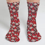 Funny Chibi Faces For Couple Besties Family Matching Socks - Personalized Family Socks