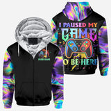 I Paused My Game To Be Here - Personalized Video Game All Over Shirt