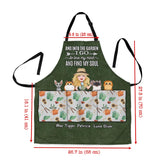 And Into The Garden I Go - Gardening gift for mom, wife, her, girlfriend, grandma, dog lover, cat lover - Personalized Apron