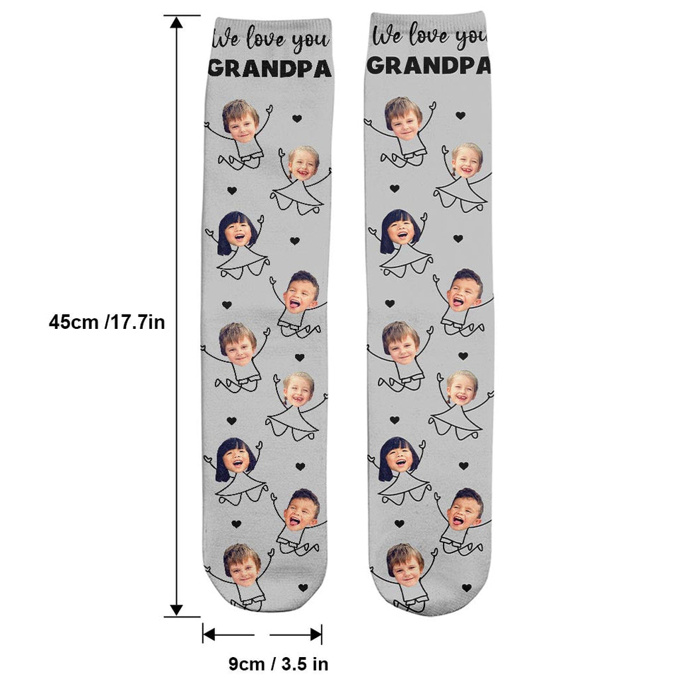 Love You Dad - Gift for dad, grandpa, mom, uncle, aunt, grandma - Personalized Socks