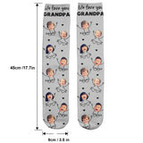 Love You Dad - Gift for dad, grandpa, mom, uncle, aunt, grandma - Personalized Socks