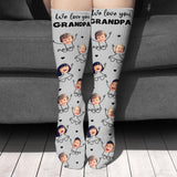 Love You Dad - Gift for dad, grandpa, mom, uncle, aunt, grandma - Personalized Socks
