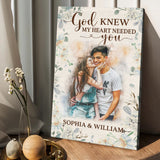 Watercolor Couple - Personalized Couple Canvas And Poster