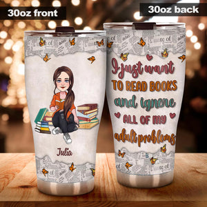 I Love Days When My Only Problem Is Which Book To Read - Book gift for mom, daughter, girlfriend, wife - Personalized Tumbler