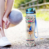 Just A Girl With Goals - Personalized Volleyball Water Tracker Bottle