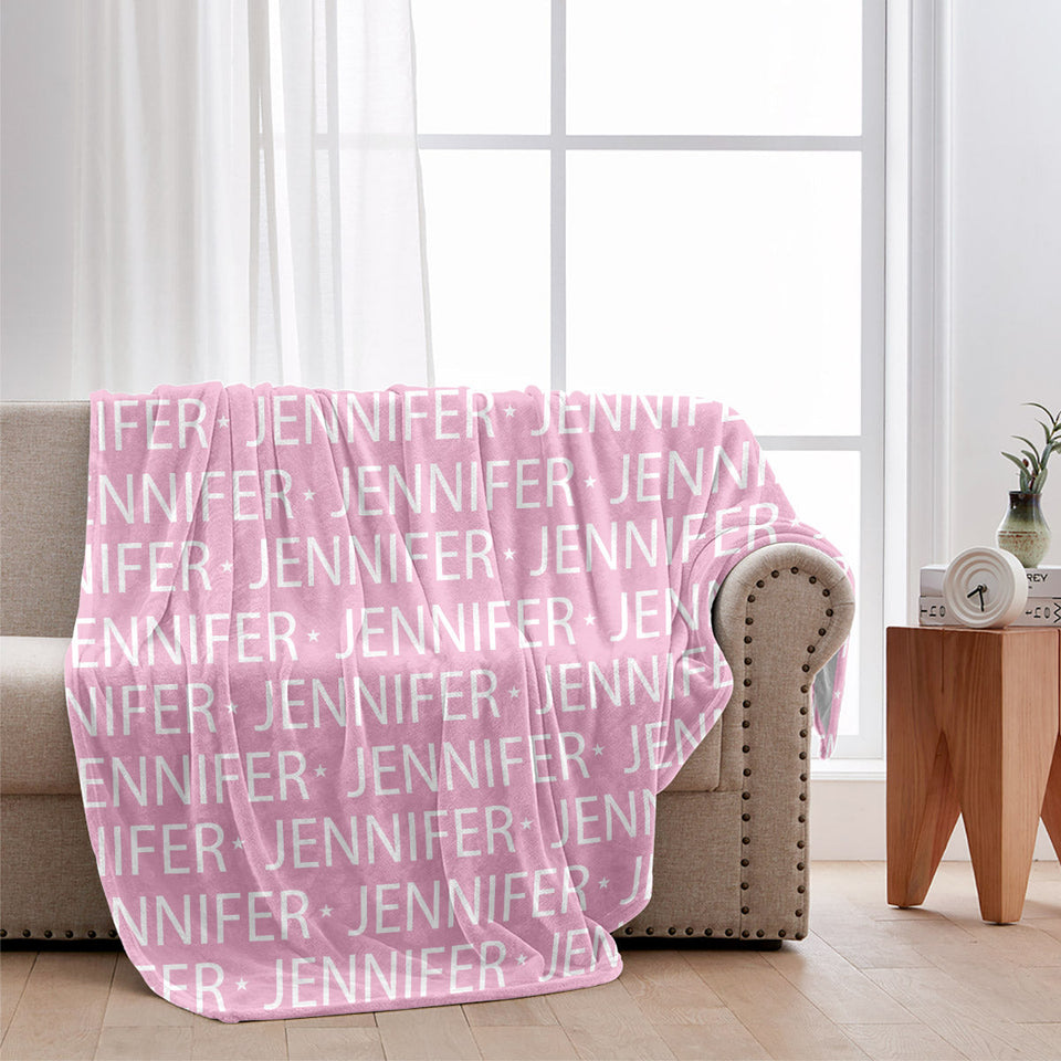 Custom Name Pattern - Personalized Kid Blanket