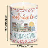 Welcome To The Poundtown Inappropriate Adult - Personalized Couple Candle With Wooden Lid