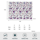 Custom Name Purple Flowers - Personalized Aunt Blanket
