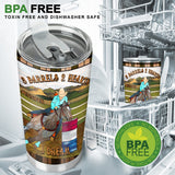 3 Barrels 2 Hearts 1 Dream - Personalized Horse Tumbler