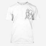 Custom Line Drawing Portraits - Personalized Husband And Wife All Over Shirt