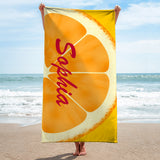 Colorful Fruit - Personalized Beach Towel