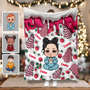Merry Christmas Kids - Personalized Kid Blanket
