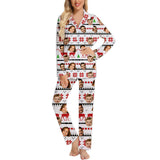 Custom Photo Pajamas Christmas - Family gift for anyone, dog lover, cat lover - Personalized Button Down Pajamas