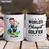 World's Okayest Golfer - Personalized Golf Accent Mug