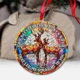 God Blessed The Broken Road - Personalized Hunting Ornament