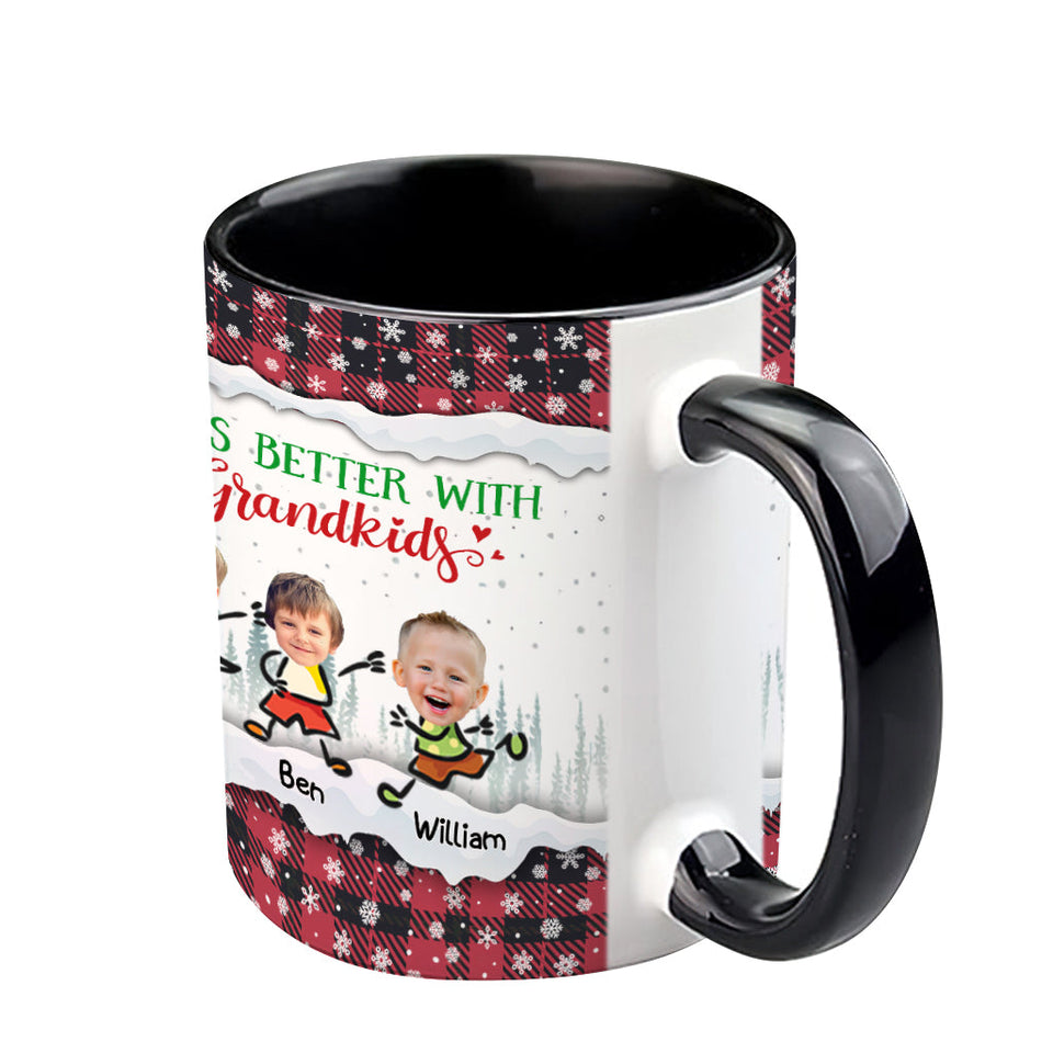 Life Is Better With Grandkids - Personalized Grandma Accent Mug