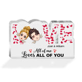 This Is Us - Couple gift for husband, wife, boyfriend, girlfriend, dog lover - Personalized Custom Shaped Acrylic Plaque