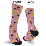 Funny Icon Pattern - Personalized Step Mom Socks