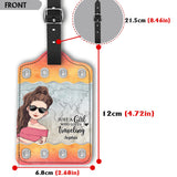 It's Time For New Adventure - Travelling gift for mom, daughter, granddaughter, wife, girlfriend, friend - Personalized Leather Luggage Tag