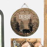 Deer O'Clock - Hunting Round Wood Sign