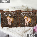 You Make Me Smile - Personalized Hunting Throw Pillow