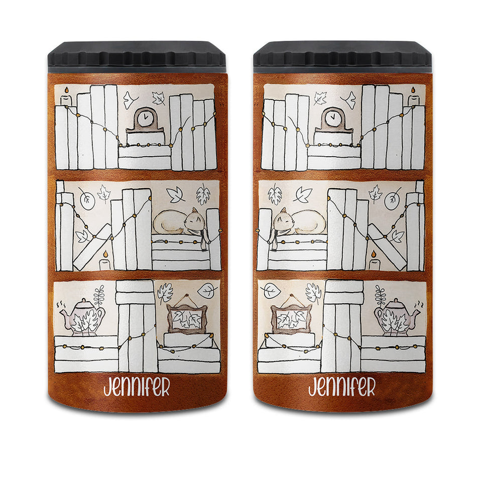 Four Seasons Reading Tracker - Personalized Book Can Cooler