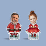 Santa And Santa's Favorite Ho - gift for husband, wife, boyfriend, girlfriend - Personalized Custom Shaking Head