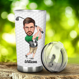 Swing Swear Drink Repeat - Personalized Golf Tumbler