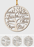 Family Tree With Personalized Name - Personalized Family Ornament