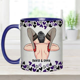 Naughty I Love Your Face - Personalized Couple Accent Mug