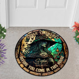Check Ya Energy - Personalized Witch Shaped Doormat