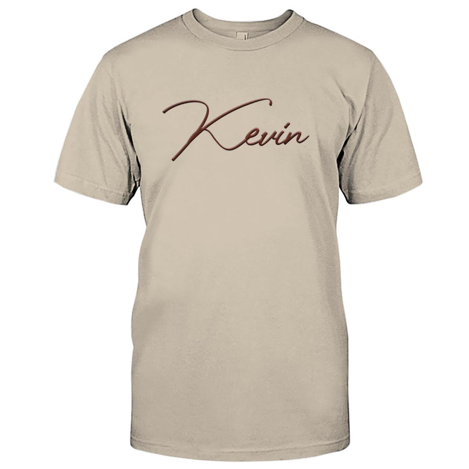 Custom Name - Personalized Sibling Embroidered T-shirt
