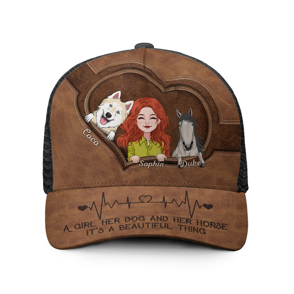 What A Beautiful Thing - Personalized Horse Trucker Hat